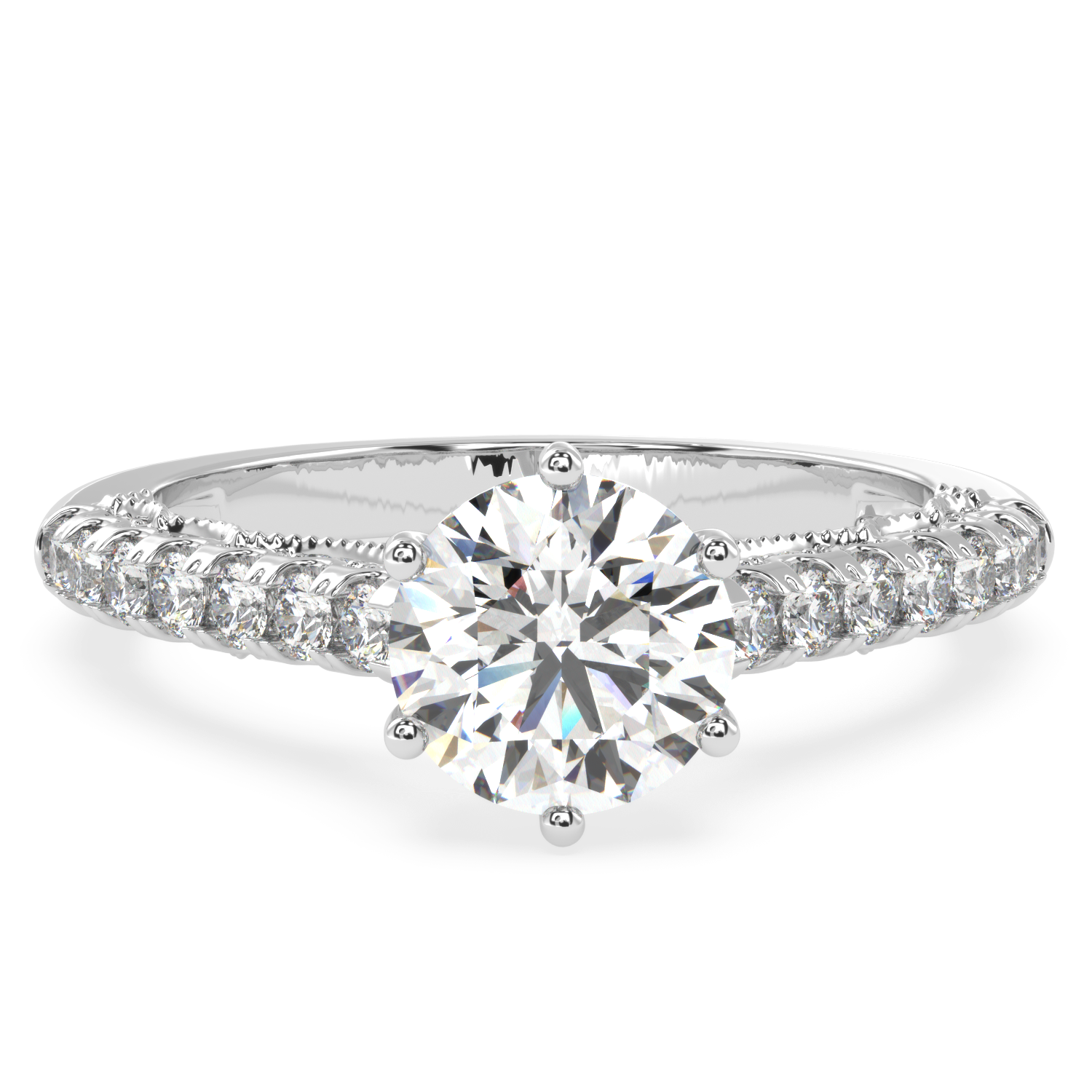 1.36 Carat G Color VS1 Clarity Diamond Studded Natural Diamond Ring.